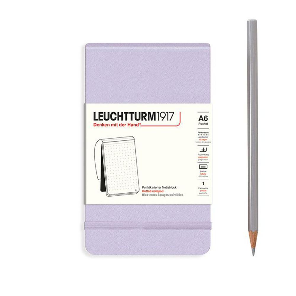 Leuchtturm, Purple, Journal, Art & School, A6, Pocket, Dotted, Notepad, Lilac, 724306